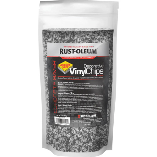 Pastilles de vinyle d&eacute;coratives Concrete Saver, 0,5 kg, Sac, M&eacute;lange noir/blanc/gris Distribution Industrielle GC