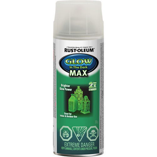 Specialty Glow-in-the-Dark Max Paint, Aerosol Can, Clear Distribution Industrielle GC