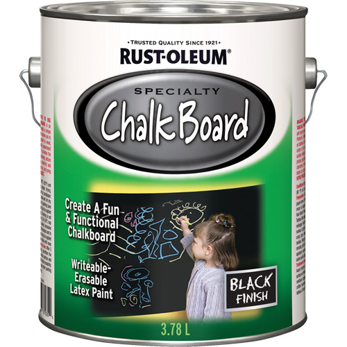 Peinture sp&eacute;cialis&eacute;e pour tableau noir, 3,78 L, Gallon, Noir Distribution Industrielle GC