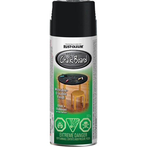 Specialty Chalk Board Paint, Aerosol Can, Black Distribution Industrielle GC