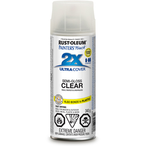 Painter's Touch&reg; Ultra Cover Paint, Clear, Semi-Gloss, Aerosol Can Distribution Industrielle GC