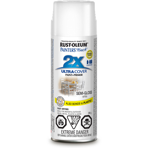 Painter's Touch&reg; Ultra Cover Paint, White, Semi-Gloss, Aerosol Can Distribution Industrielle GC