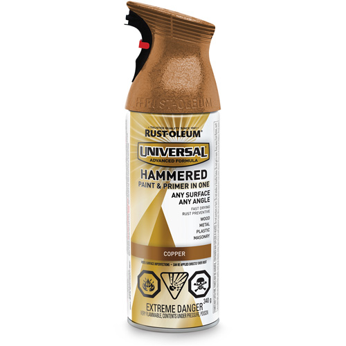Universal&reg; Paint & Primer In One Spray Paint, Copper, Hammered, Aerosol Can Distribution Industrielle GC