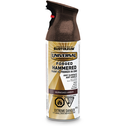 Universal&reg; Paint & Primer In One, Burnished Amber, Hammered, Aerosol Can Distribution Industrielle GC
