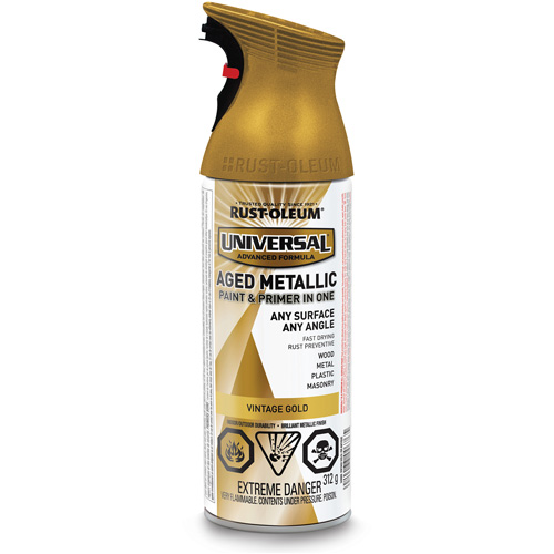 Universal&reg; Aged Spray Paint, Vintage Gold, Metallic, Aerosol Can Distribution Industrielle GC