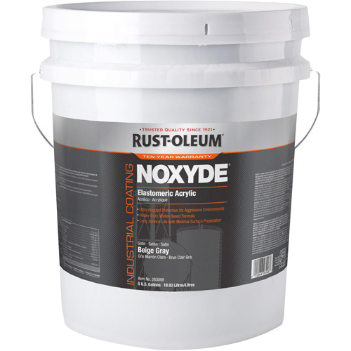 Rev&ecirc;tement acrylique &eacute;lastom&egrave;re Noxyde, 5 gal., Seau, Gris Distribution Industrielle GC