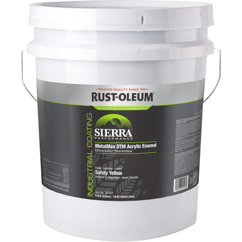 &eacute;mail acrylique DTM Sierra Performance MetalMax Plus, 5 gal., Seau, Jaune Distribution Industrielle GC