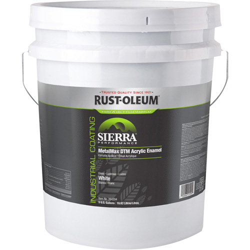 &eacute;mail acrylique DTM Sierra Performance MetalMax Plus, 5 gal., Seau, Blanc Distribution Industrielle GC