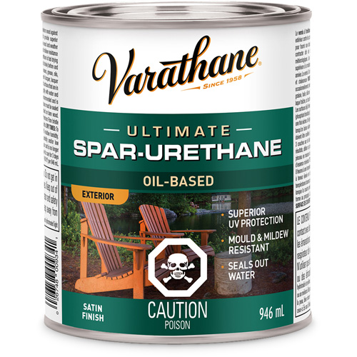 Rev&ecirc;tement &agrave; fini diamant pour bois Varathane, 946 ml, Transparent, Satin Distribution Industrielle GC