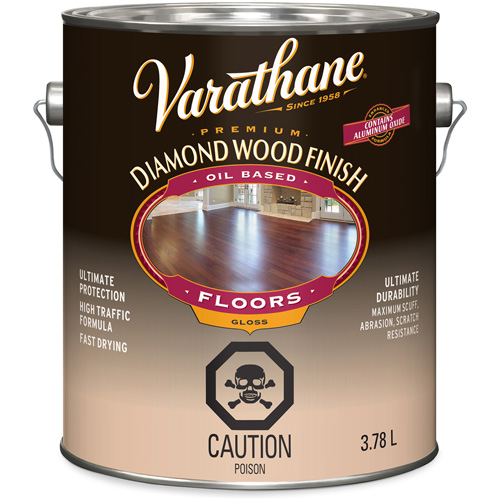 Enduit pour plancher &agrave; fini diamant pour bois Varathane, 3,78 L, Transparent, Brillant Distribution Industrielle GC