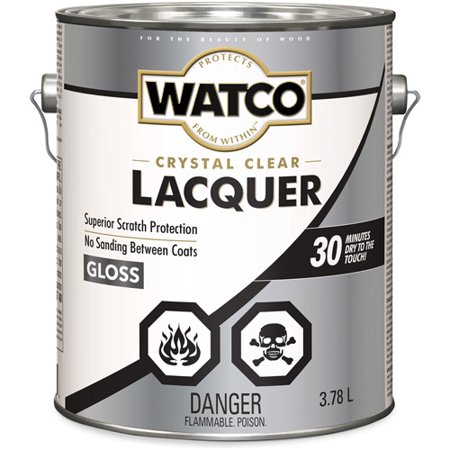 Watco&reg; Lacquer Wood Finish, 3.78 L, Clear, Gloss Distribution Industrielle GC