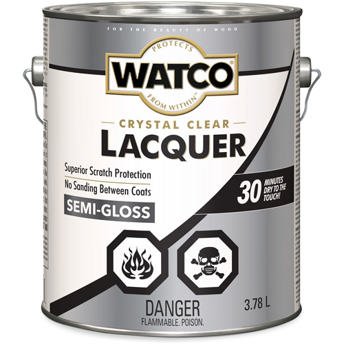 Laque pour bois Watco, 3,78 L, Transparent, Semi-brillant Distribution Industrielle GC