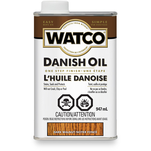 Watco&reg; Danish Oil, 947 ml, Dark Walnut, Transparent Distribution Industrielle GC