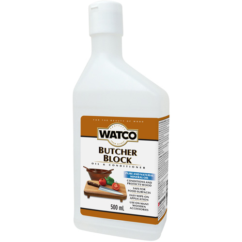 Watco&reg; Butcher Block Oil & Wood Conditioner, 473 ml, Clear, Transparent Distribution Industrielle GC