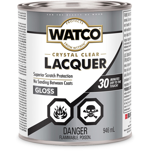 Watco&reg; Lacquer Wood Finish, 946 ml, Clear, Gloss Distribution Industrielle GC