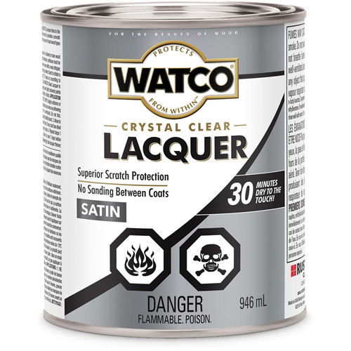 Watco&reg; Lacquer Wood Finish, 946 ml, Clear, Satin Distribution Industrielle GC