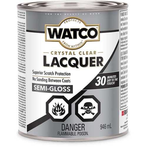 Laque pour bois Watco, 946 ml, Transparent, Semi-brillant Distribution Industrielle GC