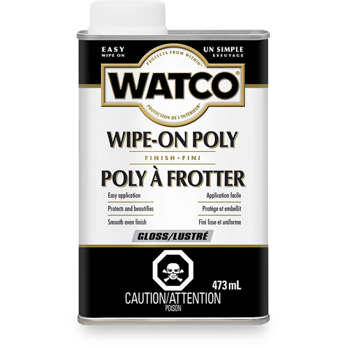 Watco&reg; Wipe-on Poly Stain, 473 ml, Clear, Gloss Distribution Industrielle GC