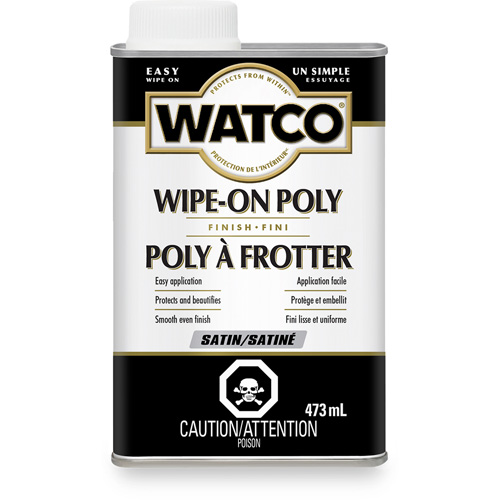 Watco&reg; Wipe-on Poly Stain, 473 ml, Clear, Satin Distribution Industrielle GC