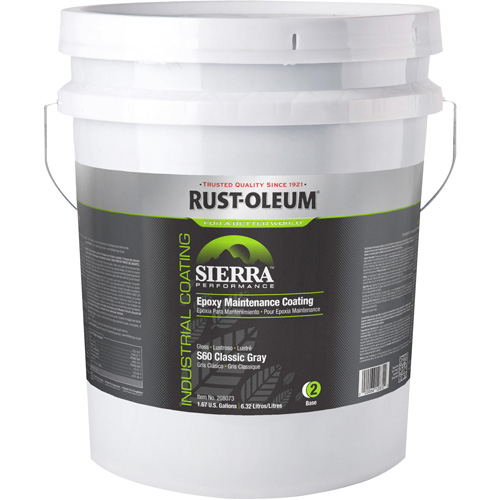 Sierra Performance S40 Floor Coating Base Component, 5 gal., Water-Based, High-Gloss, Grey Distribution Industrielle GC