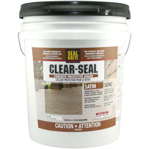 Produit d&eacute;tanch&eacute;it&eacute; protecteur Seal-Krete, 18,93 L, &agrave; l'eau, Satin, Transparent Distribution Industrielle GC