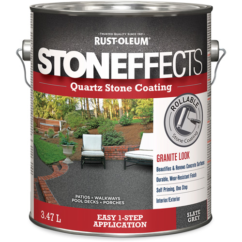 Rev&ecirc;tement &agrave; base de pierre de quartz Stoneffects, 3,78 L, &agrave; l'eau, Textur&eacute;, Gris Distribution Industrielle GC