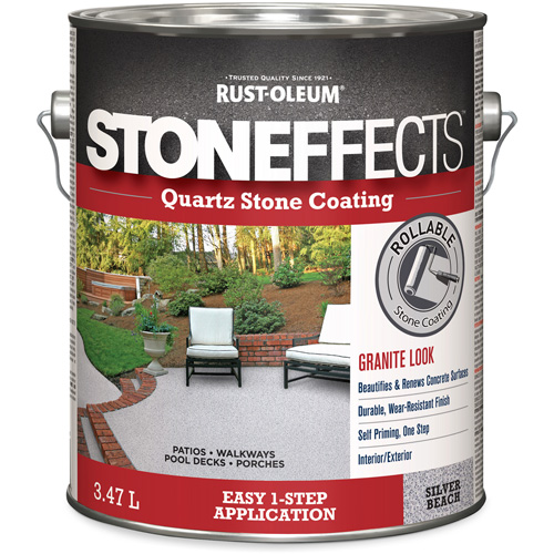 Rev&ecirc;tement &agrave; base de pierre de quartz Stoneffects, 3,78 L, &agrave; l'eau, Textur&eacute;, Gris Distribution Industrielle GC