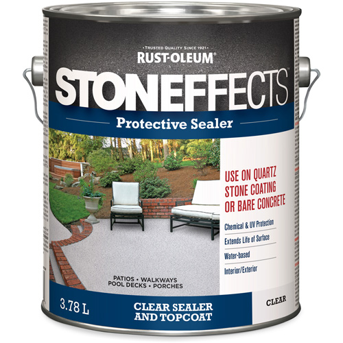 Produit d'&eacute;tanch&eacute;ifi&eacute; protecteur pour b&eacute;ton Stoneffects, 3,78 L, &agrave; l'eau, Transparent, Transparent Distribution Industrielle GC
