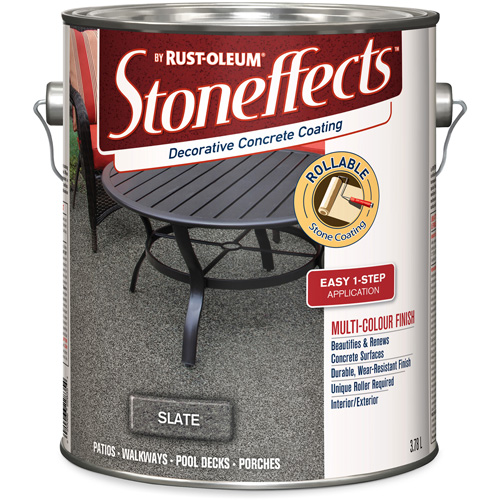 Rev&ecirc;tement de b&eacute;ton d&eacute;coratif Stoneffects, 3,4 L, &agrave; solvants, Textur&eacute;, Gris Distribution Industrielle GC