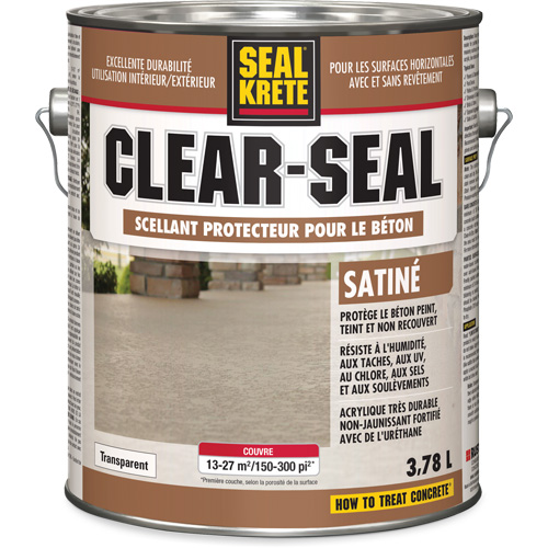 Produit d&eacute;tanch&eacute;it&eacute; protecteur Seal-Krete, 3,78 L, &agrave; l'ur&eacute;thane, Satin, Transparent Distribution Industrielle GC