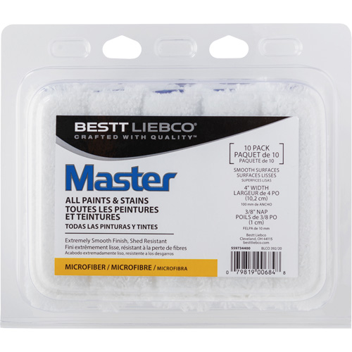 Master Microfiber Roller Cover, 10 mm (3/8") Nap, 101.6 mm (4") L Distribution Industrielle GC