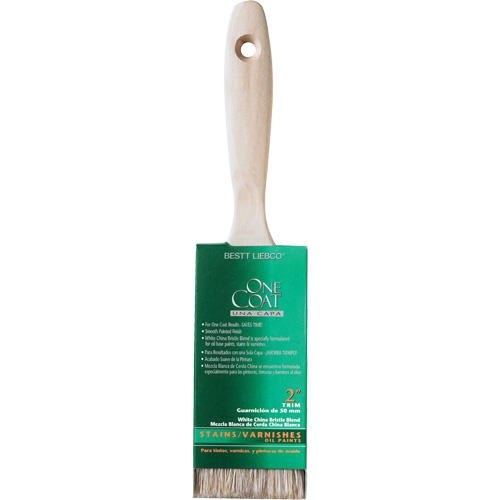 One Coat Trim & Wall Brush, White China, Wood Handle, 2" Width Distribution Industrielle GC