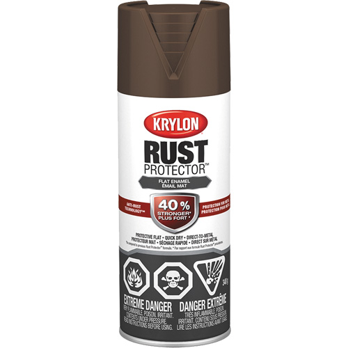 Peinture &agrave; &eacute;mail Rust Protector, Brun cuir, Tr&egrave;s mat, 12 oz, Canette a&eacute;rosol Distribution Industrielle GC
