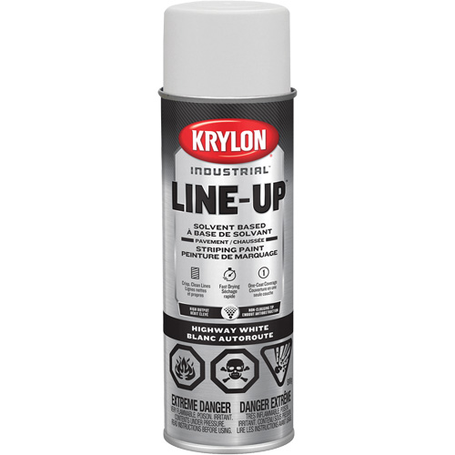 Peinture de marquage professionnelle &agrave; base de solvant, Blanc, 18 oz, Canette a&eacute;rosol Distribution Industrielle GC