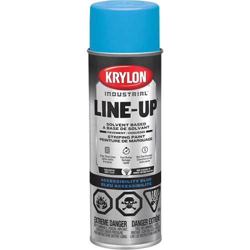 Peinture en a&eacute;rosol industrielle &agrave; base de solvant pour le marquage de la chauss&eacute;e LINE-UP, Bleu, 18 oz, Canette a&eacute;rosol Distribution Industrielle GC