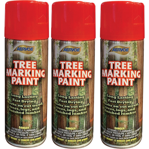 Peinture fluorescente pour marquer les arbres Aervoe 690, Rouge fluorescent, 16 oz Distribution Industrielle GC