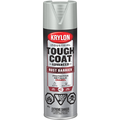 Peinture Tough Coat avec technologie Rust Barrier, Aluminium, M&eacute;tallique, 425 g, Canette a&eacute;rosol Distribution Industrielle GC