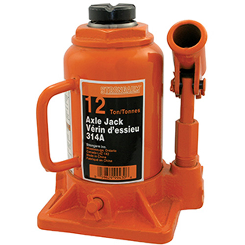 314A Cric-bouteille, 12 tonnes, Hydraulique &agrave; main, 13" Hauteur &eacute;lev&eacute;e Distribution Industrielle GC