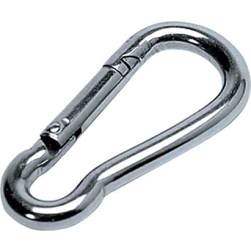 Mousqueton zingu&eacute;, 260 lb (0,13 tonnes) Charge d'utilisation max., 1/4" Taille, 3/8" Oeil Distribution Industrielle GC