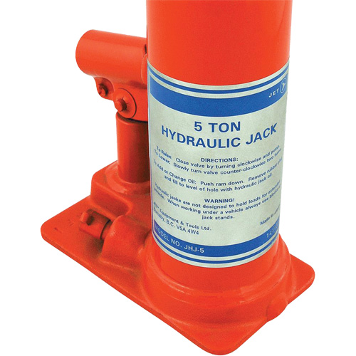 JHJ-5 Crics &agrave; bouteille pour usage tr&egrave;s intensif, 5 tonne(s), 15-3/8" Hauteur &eacute;lev&eacute;e Distribution Industrielle GC