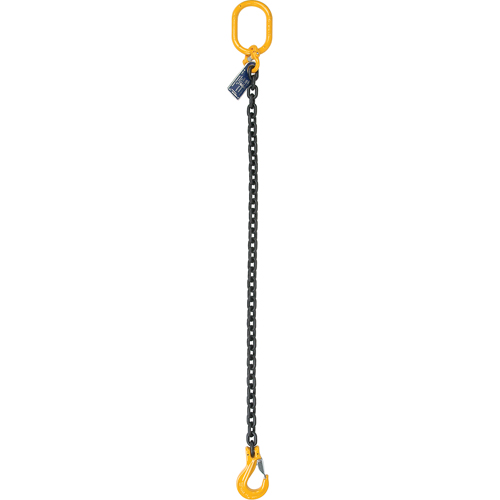 Chain Slings, Grade 80 Chain, Single Legs, Oblong & Slip Hooks, 5/8" x 5' Distribution Industrielle GC