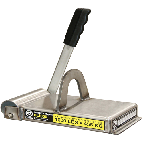 Basiclift Magnets, 1000 lbs. (0.5 tons) Holding Cap., 11" L x 5-5/8" W x 5-1/2" H Distribution Industrielle GC