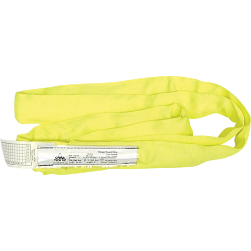 Round Slings, Yellow, 2" W x 6' L, 9000 lbs. Vertical Load Distribution Industrielle GC