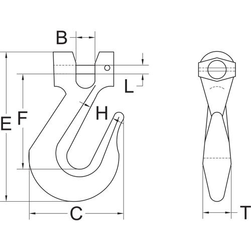 Clevis Grab Hook - Grade 70 Distribution Industrielle GC