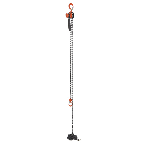 Mini palan &agrave; levier, Lev&eacute;e 15', Cabacit&eacute; 500 lb (0,25 tonne), Chaîne en Acier Distribution Industrielle GC