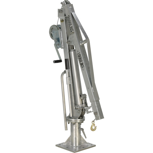 Grue &agrave; fl&egrave;che pour camion actionn&eacute;e par treuil, Capacit&eacute; de 1000 lb (0,5 tonne), Limite de 97" Distribution Industrielle GC