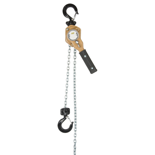 Palan &agrave; levier pour charges lourdes de s&eacute;rie Gold, Lev&eacute;e 10', Cabacit&eacute; 500 lb (0,25 tonne), Chaîne en Acier alli&eacute; Distribution Industrielle GC