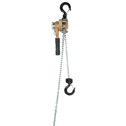 Palan &agrave; levier pour charges lourdes de s&eacute;rie Gold, Lev&eacute;e 10', Cabacit&eacute; 500 lb (0,25 tonne), Chaîne en Acier alli&eacute; Distribution Industrielle GC