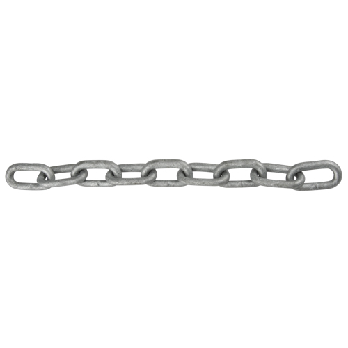 Straight Link Chain, Low Carbon Steel, 1/2" x 100' (30.4 m) L, Grade 30, 4500 lbs. (2.25 tons) Load Capacity Distribution Industrielle GC