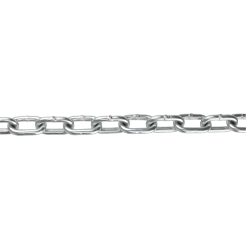 Straight Link Chain, Low Carbon Steel, 1/4" x 140' (42.7 m) L, Grade 30, 1300 lbs. (0.65 tons) Load Capacity Distribution Industrielle GC